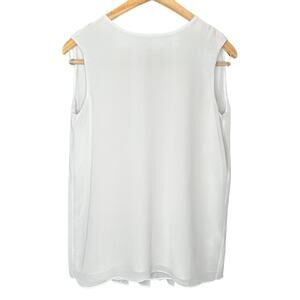 Uniqlo Dove Grey Sleeveless Pleated Back Top M